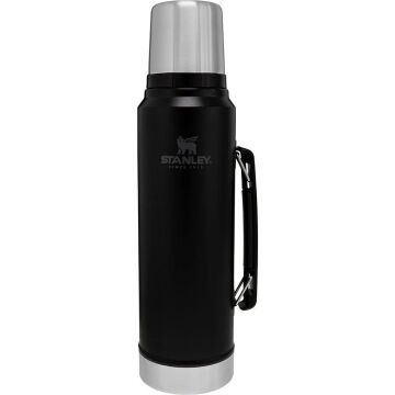 STANLEY Klasik Vakumlu Çelik Termos 1 Litre (Siyah)
