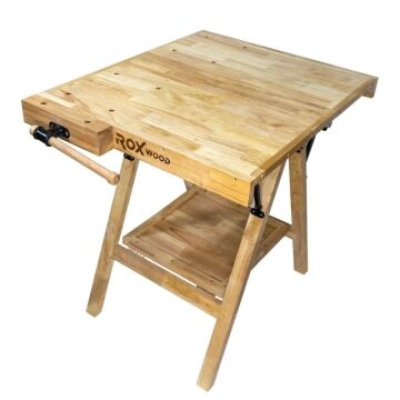 Rox Wood 0338 Mengeneli Katlanır Ahşap Marangoz Çalışma Tezgahı