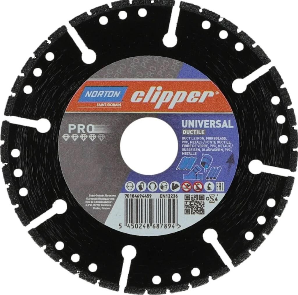 NORTON Clipper Ductile 115 mm Elmas Metal Kesme Testere - Disk (Taşlamalar için)