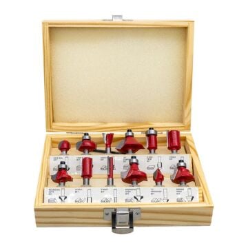 ROX WOOD 12 Parça Ahşap Freze Seti 6mm sap