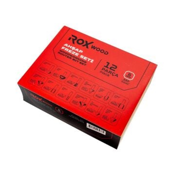 ROX WOOD 12 Parça Ahşap Freze Seti 6mm sap