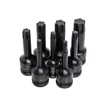 6018 1/2'' Havalı Uzun Torx Lokma Takımı 8 Parça