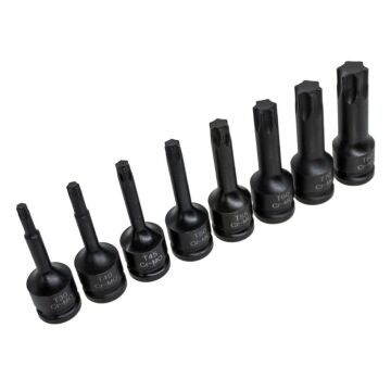 6018 1/2'' Havalı Uzun Torx Lokma Takımı 8 Parça