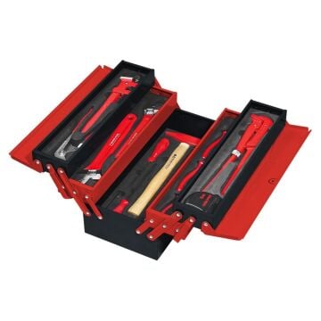 İzeltaş 5 Gözlü Metal Dolu Tesisatçı Takım Çantası (28 parça)