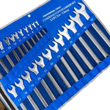 6014 Kombine Anahtar Takımı 6-32 mm 23 Parça (Bez Çantalı)
