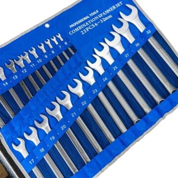 6014 Kombine Anahtar Takımı 6-32 mm 23 Parça (Bez Çantalı)