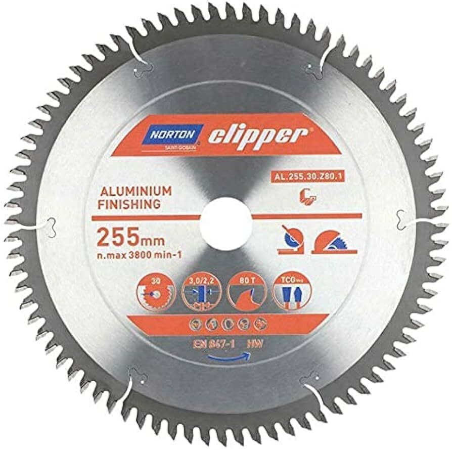 NORTON Clipper Aluminyum İçin 255 mm 80 Diş Elmas Testere Bıçağı