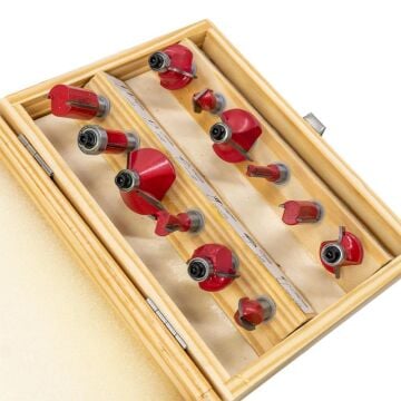 ROX WOOD 12 Parça Ahşap Freze Seti 8mm sap