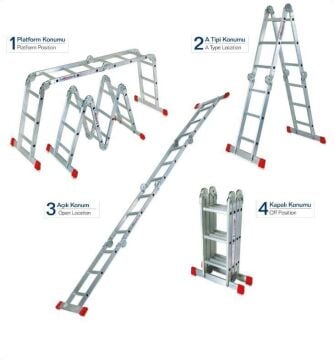4x4 Basamaklı 470cm Akrobat Merdiven