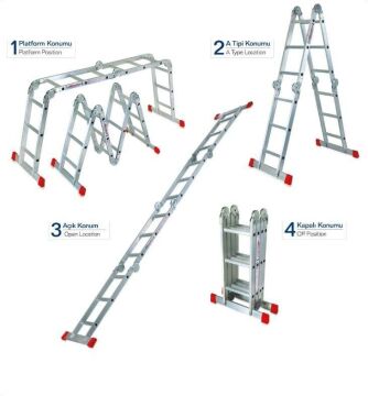 4x4 Basamaklı 470cm Akrobat Merdiven