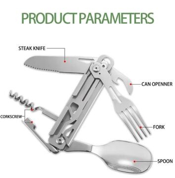 GRAND HARVEST Çakı Tipi Çok Amaçlı Çatal Bıçak Kaşık (GHKS002)