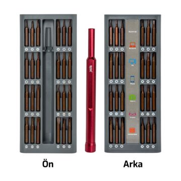Rox 0157 Manyetik Elektronikçi Hassas Tornavida Seti 49 Parça
