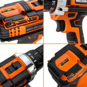 Max Extra MX1815 Şarjlı Matkap Vidalama Çift Akülü 18 Volt 1,5 Amper