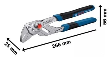 BOSCH Otomatik Fort Pense Düz Ağızlı Rekor Anahtar 250 mm (1600A02W3R)