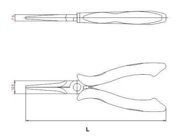 İZELTAŞ Elektronikçi Sivri Uçlu Düz Kargaburun 150 mm