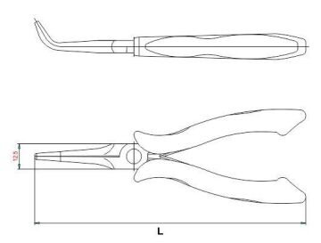 İZELTAŞ Elektronikçi Sivri Uçlu Eğri Kargaburun 150 mm