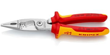 KNIPEX VDE 1000 Volt Çok Fonksiyonlu Elektrikçi Pensesi (1386200)