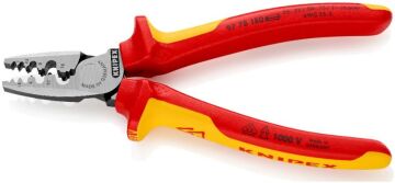 KNIPEX VDE 1000 Volt Elektrikçi Kablo Pabuç Sıkma Pensesi (9778180)