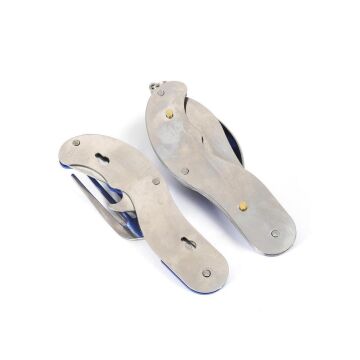 5336 Portatif Katlanır Kamp Çatal Kaşık Bıçak Açacak Seti - Mavi