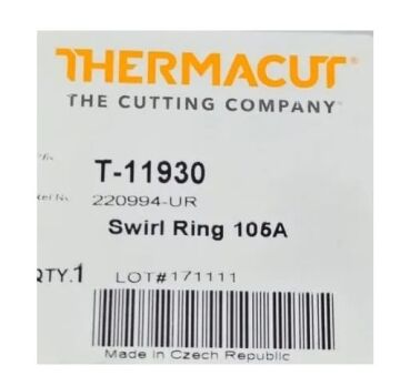 THERMACUT T-11930 Plazma Gaz Dağıtıcı - Swirl Ring 105 Amper PMX 105  (Hypertherm 220994-UR)