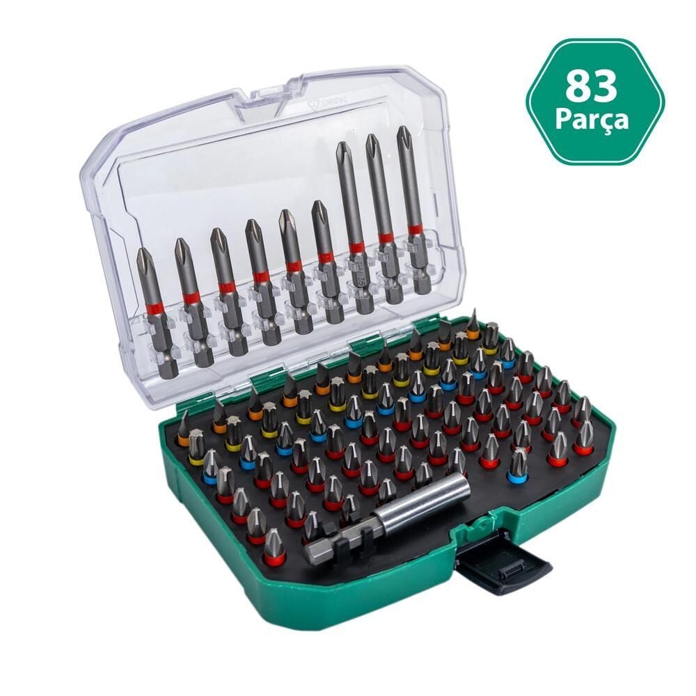 6419 Adaptörlü Bits Uç Vidalama Seti 83 Parça