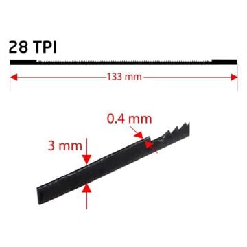 Rox 0368 Dekupaj Kıl Testere Ucu 133 mm Z:28 (10'lu Paket)