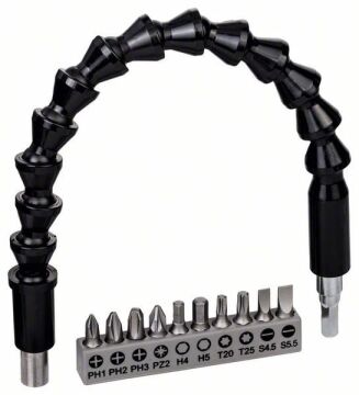 BOSCH Esnek Bükülebilir Vidalama Seti 30 cm 10 Parça (2608522377)