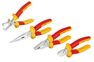 BOSCH Profesyonel VDE 1000 Volt 4 Parça Elektrikçi Pense Seti (1600A02NG1)