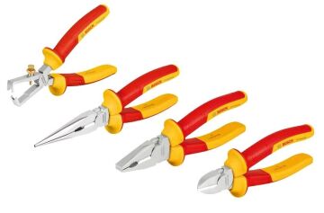 BOSCH Profesyonel VDE 1000 Volt 4 Parça Elektrikçi Pense Seti (1600A02NG1)