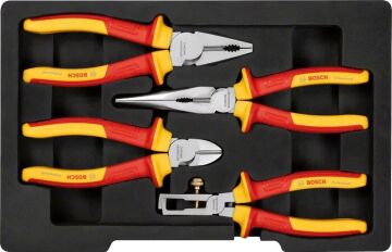 BOSCH Profesyonel VDE 1000 Volt 4 Parça Elektrikçi Pense Seti (1600A02NG1)