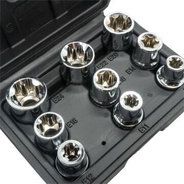 5547 1/2'' Torx Lokma Anahtar Seti 9 Parça