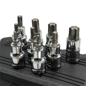 5548 1/2'' Torx Bits Uçlu Lokma Anahtar Takımı 9 Parça