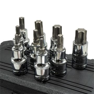 5548 1/2'' Torx Bits Uçlu Lokma Anahtar Takımı 9 Parça