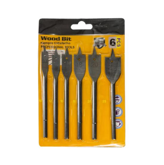 5390 Ağaç Delici Kelebek Yaprak Matkap Uç Seti Ahşap 6 Parça