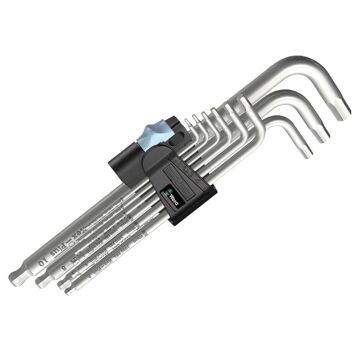 WERA 3950/9 PKL Paslanmaz Top Uzun Başlı Alyan Anahtar Takımı (05073544001)