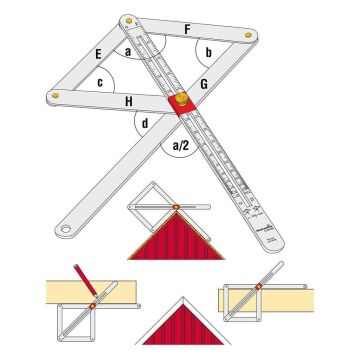 Hultafors COMBI Alüminyum Açı Ölçer 252003