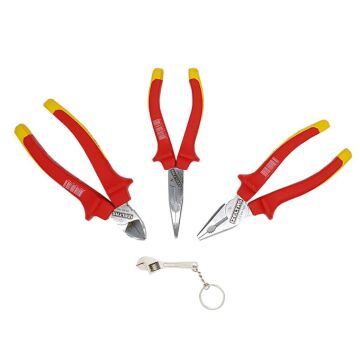 İZELTAŞ 1000V İzoleli VDE Elektrikçi Pense Yankeski Kargaburun Seti 160 mm 3 Parça