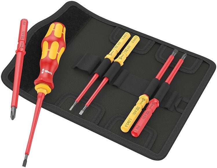 WERA KraftForm Kompact  VDE 7 Parça 1000 Volt İzoleli Tornavida Takımı (05006600001)