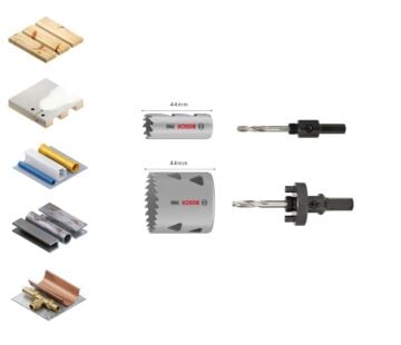 BOSCH 12 Parça HSS-Bimetal Panç Seti Ahşap ve Metal için