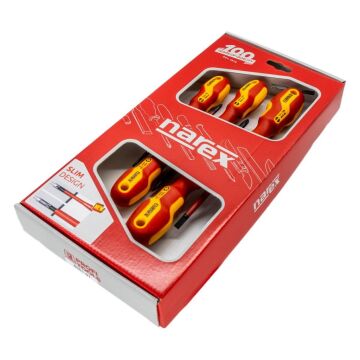 Narex 855101 Slim Serisi Elektrikçi İzoleli Düz/Yıldız Tornavida Takımı 5 Parça