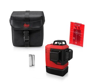 LEICA LINO L6Rs 3 Eksen 360 Derece Çapraz Çizgili Kırmızı Lazer Terazi