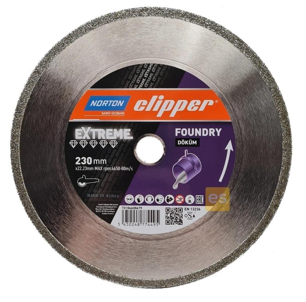 NORTON Clipper Extreme Foundry 230 mm Döküm Kesme Taşı Elmas Testere