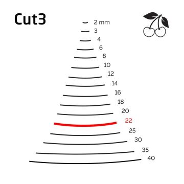 Kirschen 3103022 Düz Oluklu Ağız Oyma Iskarpela Cut3 - 22mm