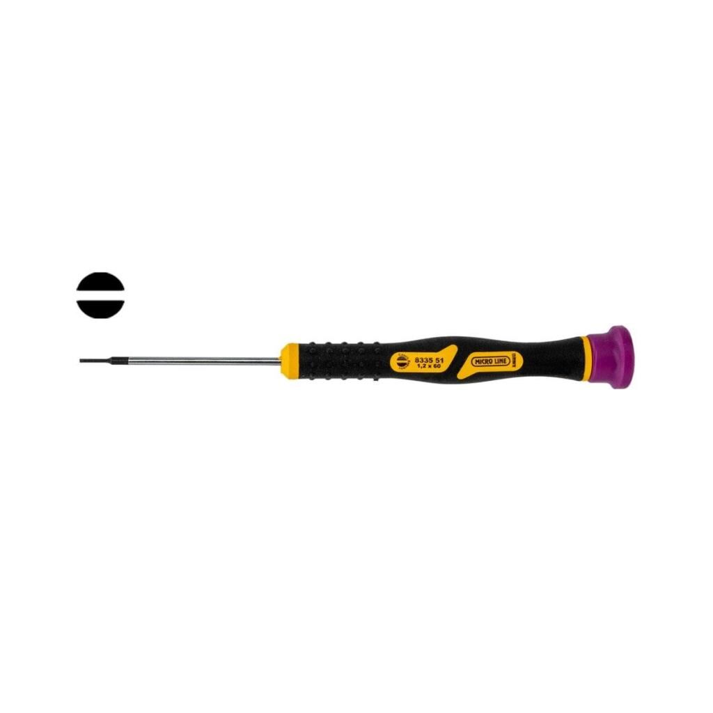 Narex 833551 Elektronikçi Tip Klemens Düz Uçlu Tornavida 1.2x60 mm