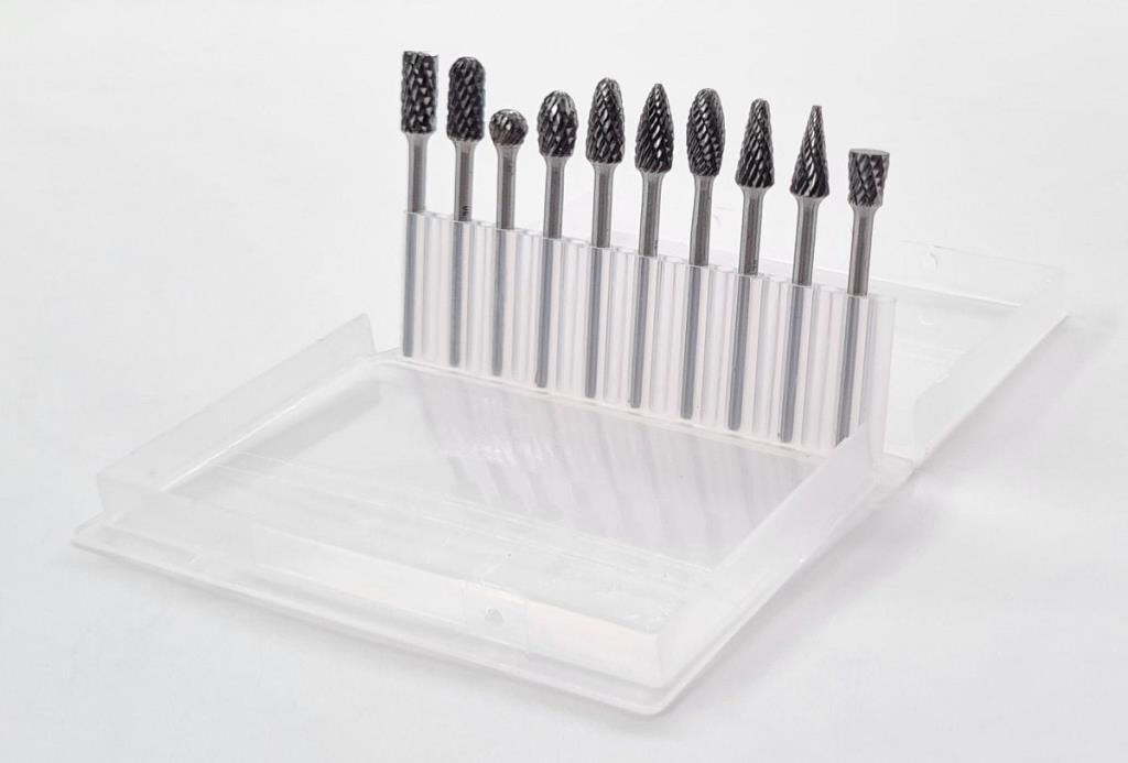 NEXON 10 Parça Elmas - Karbür Kalıpçı Freze Ucu Ahşap - Metal (3 mm Saplı)