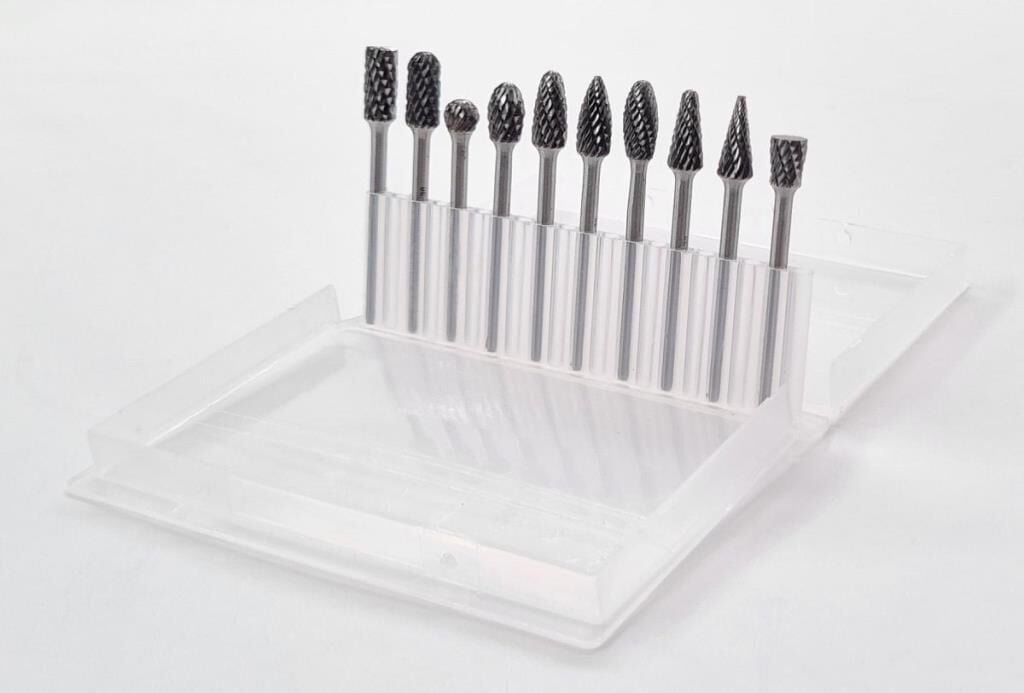 NEXON 10 Parça Elmas - Karbür Kalıpçı Freze Ucu Ahşap - Metal (3 mm Saplı)