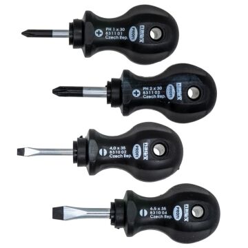 Narex 861000 Mini Line Profi Düz/Yıldız Uçlu Topaç Tornavida Takımı 4 Parça