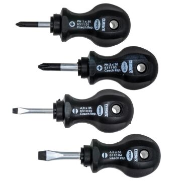 Narex 861000 Mini Line Profi Düz/Yıldız Uçlu Topaç Tornavida Takımı 4 Parça