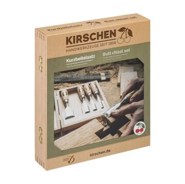 Kirschen 1157000 Ahşap Kutulu Kısa Düz Iskarpela Takımı 5 Parça