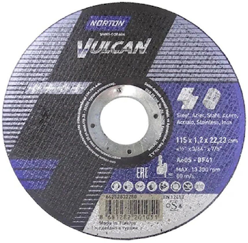 NORTON 115x1.2 mm VULCAN Plus Kesme Taşı